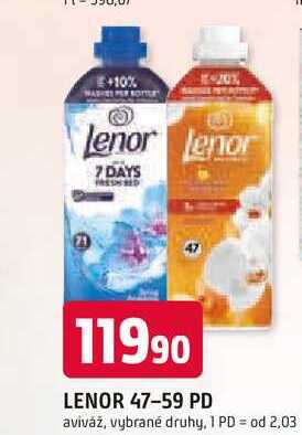 LENOR 47-59 PD aviváž, vybrané druhy