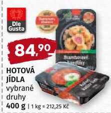 Dle Gusta HOTOVÁ JÍDLA vybrané druhy 400 g 