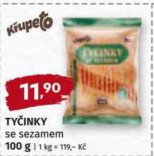 KŘUPETO TYČINKY se sezamem 100 g 
