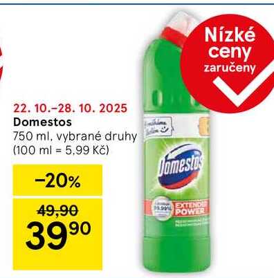 Domestos, 750 ml, vybrané druhy 