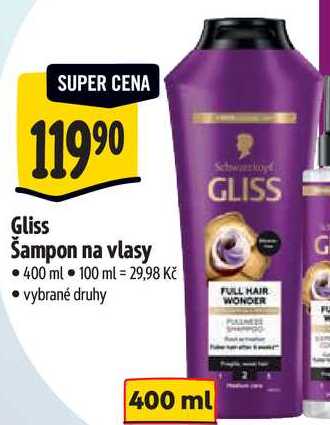 Gliss Šampon na vlasy, 400 ml 