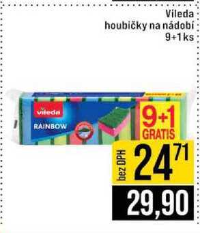 Vileda houbičky na nádobí 9 + 1 ks 