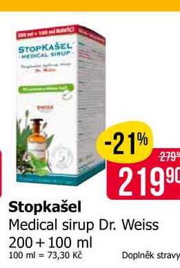 Stopkašel Medical sirup Dr. Weiss 200+ 100 ml
