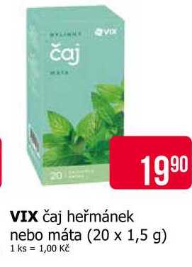 VIX čaj heřmánek nebo máta (20 x 1,5 g) 