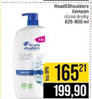 Head & Shoulders šampon různé druhy 625 - 800 ml