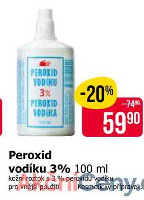 Peroxid vodíku 3% 100 ml kožní roztok 
