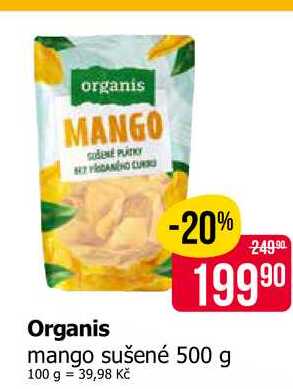 Organis mango sušené 500 g