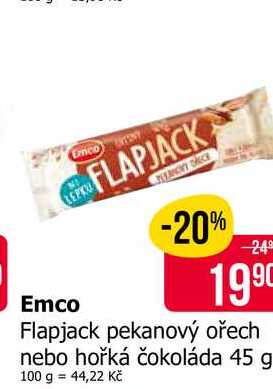 Flapjack pekanový ořech nebo hořká čokoláda 45 g 
