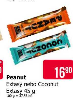 Peanut Extasy nebo Coconut Extasy 45 g