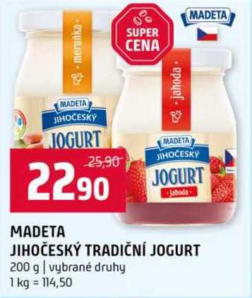 Madeta jihočeský tradiční jogurt 200g