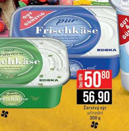 GUT & GÜNSTIG Čerstvý sýr přírodní 300 g 