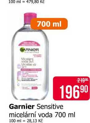 Garnier Sensitive micelární voda 700 ml 