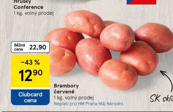 Brambory červené, 1 kg