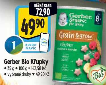 Gerber Bio Křupky, 35 g 