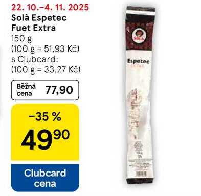 Solà Espetec Fuet Extra, 150 g 