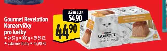 Gourmet Revelation Konzervičky pro kočky, 2x 57 g 