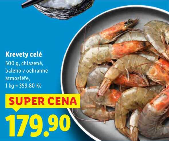 Krevety celé, 500 g