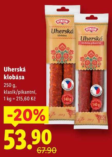 Uherská klobása, 250 g