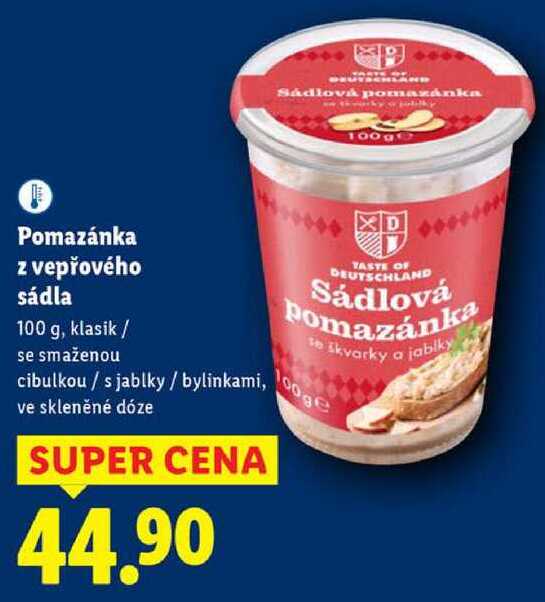 Pomazánka z vepřového sádla, 100 g