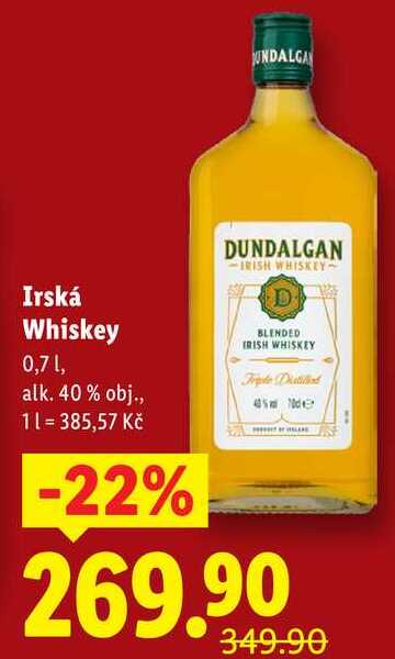 Irská Whiskey, 0,7 l