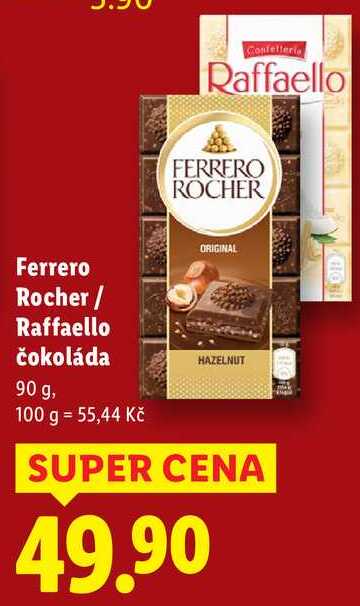 Ferrero Rocher/Raffaello čokoláda, 90 g