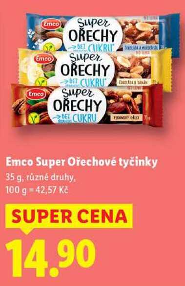 Emco Super Ořechové tyčinky, 35 g