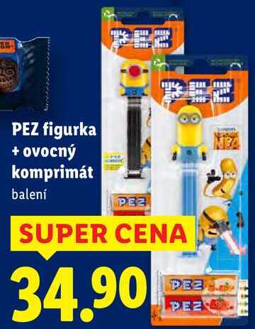 PEZ figurka + ovocný komprimát 