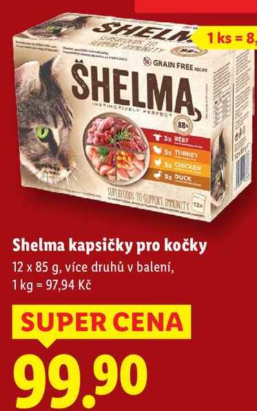 Shelma kapsičky pro kočky, 12x 85 g