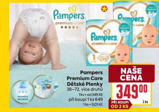 Pampers Premium Care Dětské Plenky 38-72