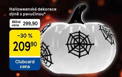 Halloweenská dekorace dýně s pavučinou