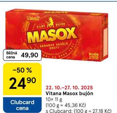 Vitana Masox bujón, 10x 11 g 