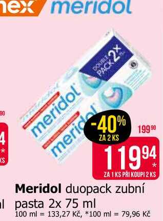 meridol Zubní pasta pro denní péči 2x75ml