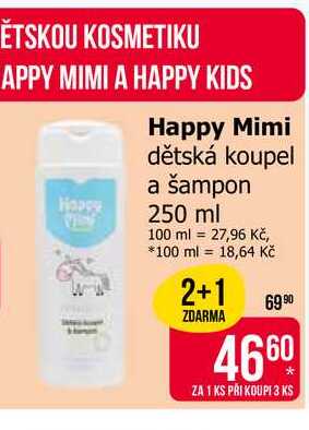 Happy Mimi dětská koupel a šampon 250 ml 
