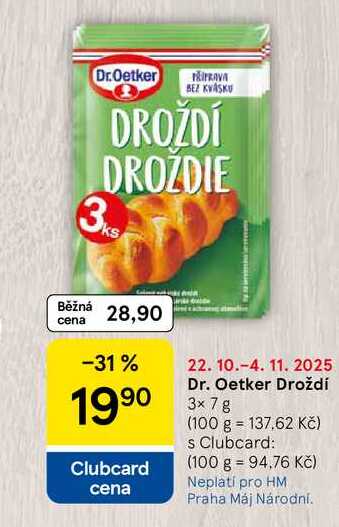 Dr. Oetker Droždí, 3x 7 g