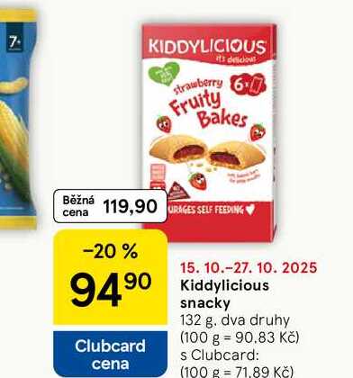 Kiddylicious snacky, 132 g