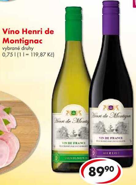 Víno Henri de Montignac, 0,75 l