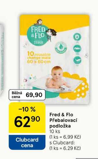 Fred & Flo Přebalovací podložka, 10 ks 