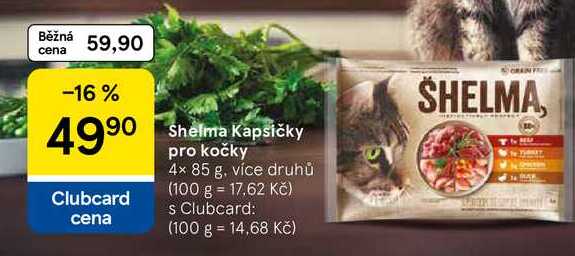 Shelma Kapsičk pro kočky, 4× 85 g