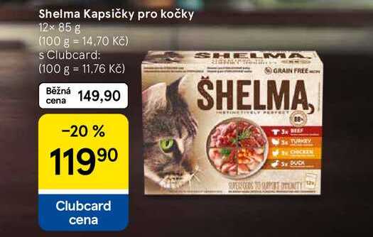 Shelma Kapsičky pro kočky, 12× 85 g