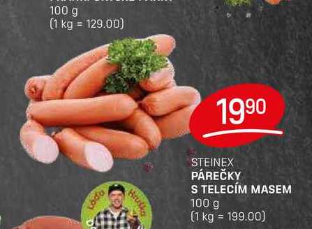 PÁREČKY S TELECÍM MASEM 100g