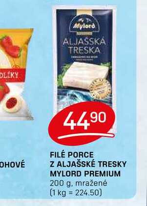 FILÉ PORCE Z ALJAŠSKÉ TRESKY MYLORD PREMIUM 200 g, mražené