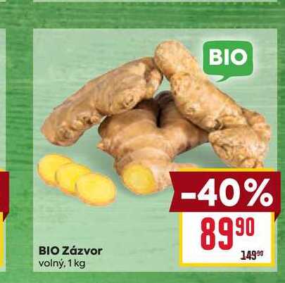 BIO Zázvor volný, 1 kg