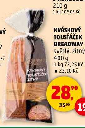 KVÁSKOVÝ TOUSŤÁČEK BREADWAY, 400 g 