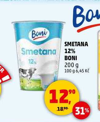SMETANA  12% BONI, 200 g