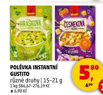 POLÉVKA INSTANTNÍ GUSTITO, 15-21 g 