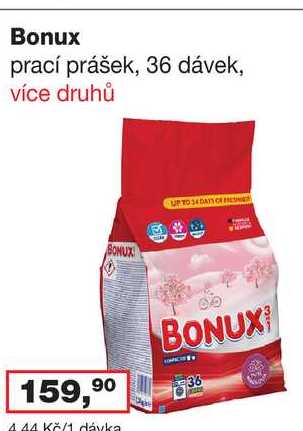 Bonux prací prášek, 36 dávek, více druhů