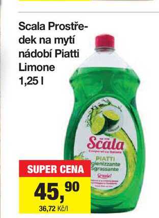 Scala Prostředek na mytí nádobí Piatti Limone 1,25l