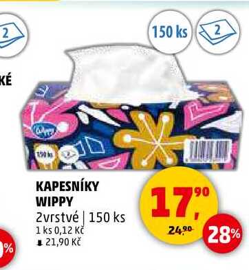 KAPESNÍKY WIPPY, 150 ks