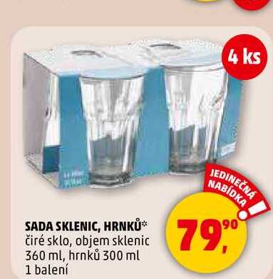 SADA SKLENIC, 4 ks