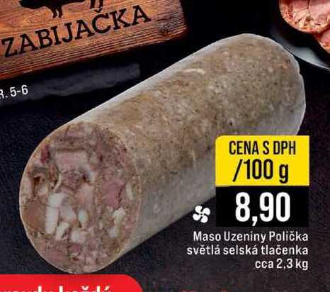 Maso Uzeniny Polička světlá selská tlačenka 100 g